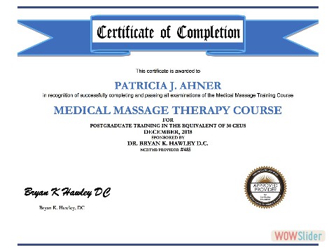 Medical Massage Certificate